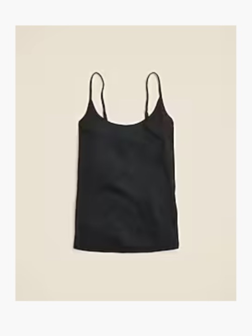 J. Crew Black Fine Rib Camisole basic staple delicate